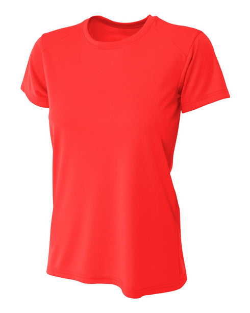 A4 Women's Cooling Performance Crew, Sizes 2XL-4XL (NW3201), Color 'Coral'